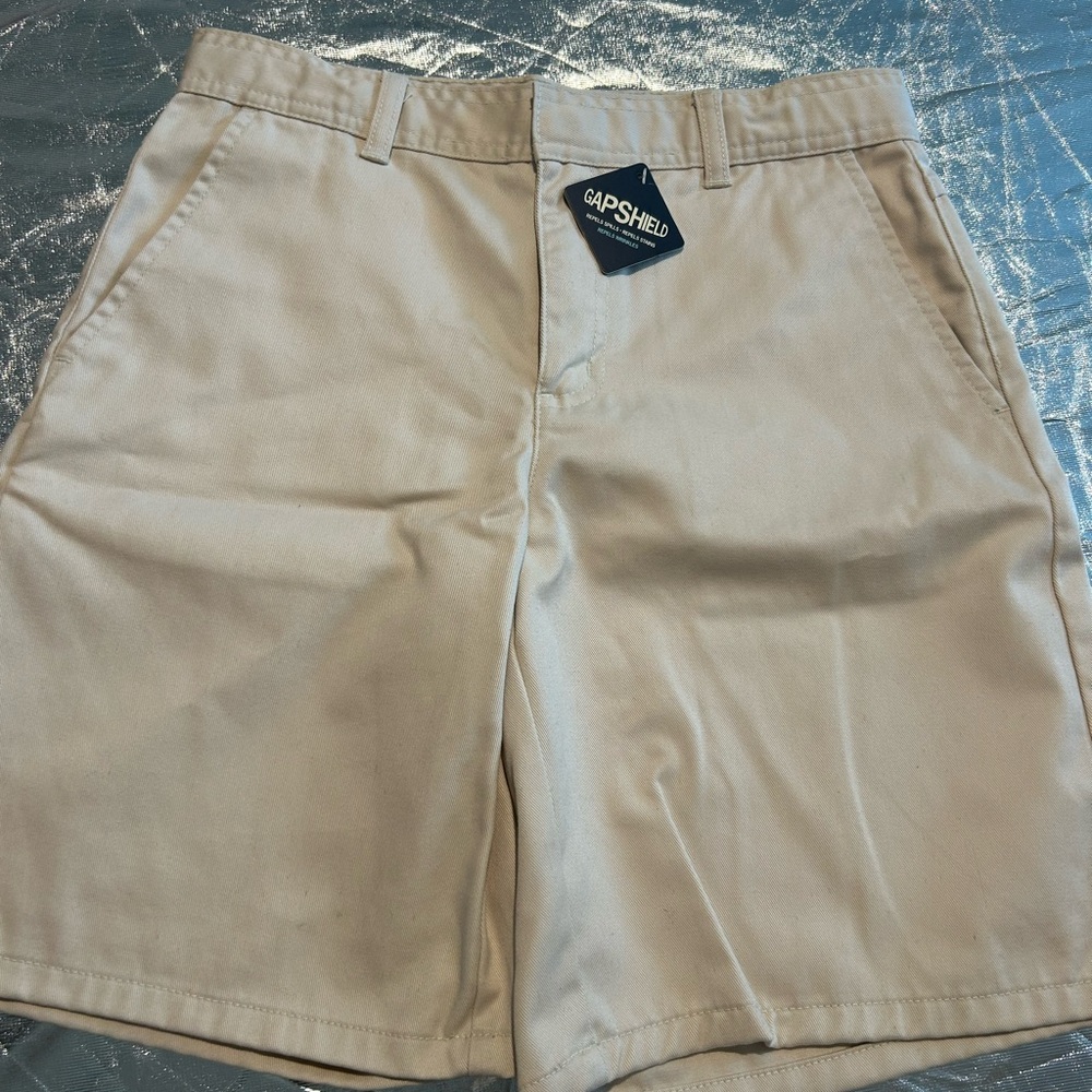 GAP KIDS Beige Flat Front Shorts